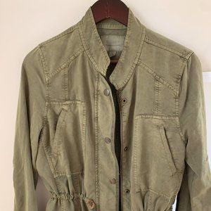 Distressed Olive Green Jacket Size M